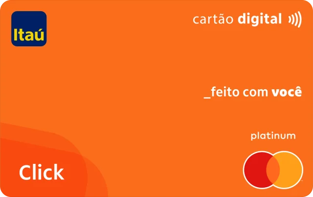 Cartão de crédito Itaú Click Mastercard Platinum: sem anuidade