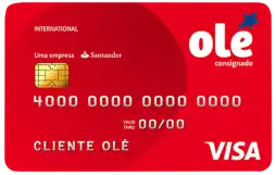 Cartão de crédito Olé Consignado: margem adicional de 5%.