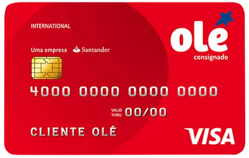 Cartão de crédito Olé Consignado: margem adicional de 5%.